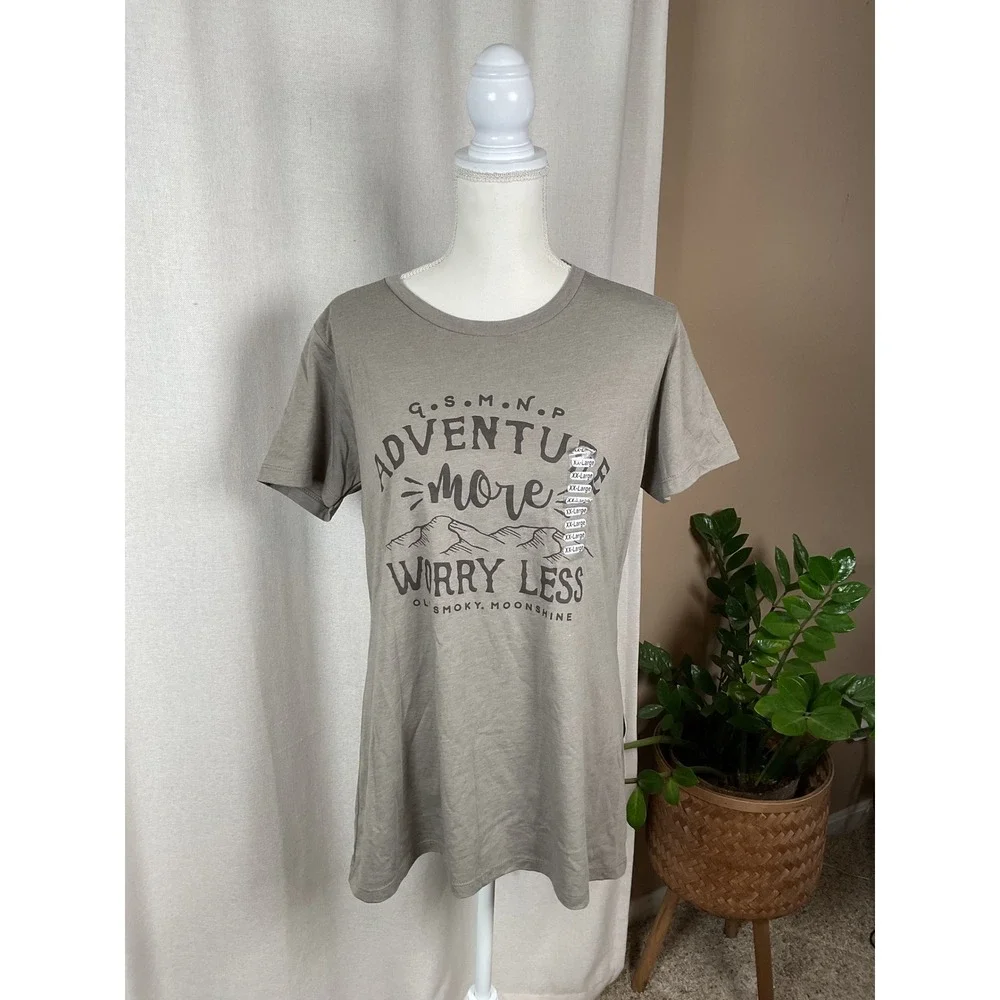 Ole‎ Smoky Moonshine Women's Adventure More Worry Less Graphic T Shirt XXL